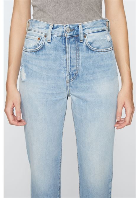 jeans a vita alta donna blu in cotone ACNE STUDIOS | A00387228